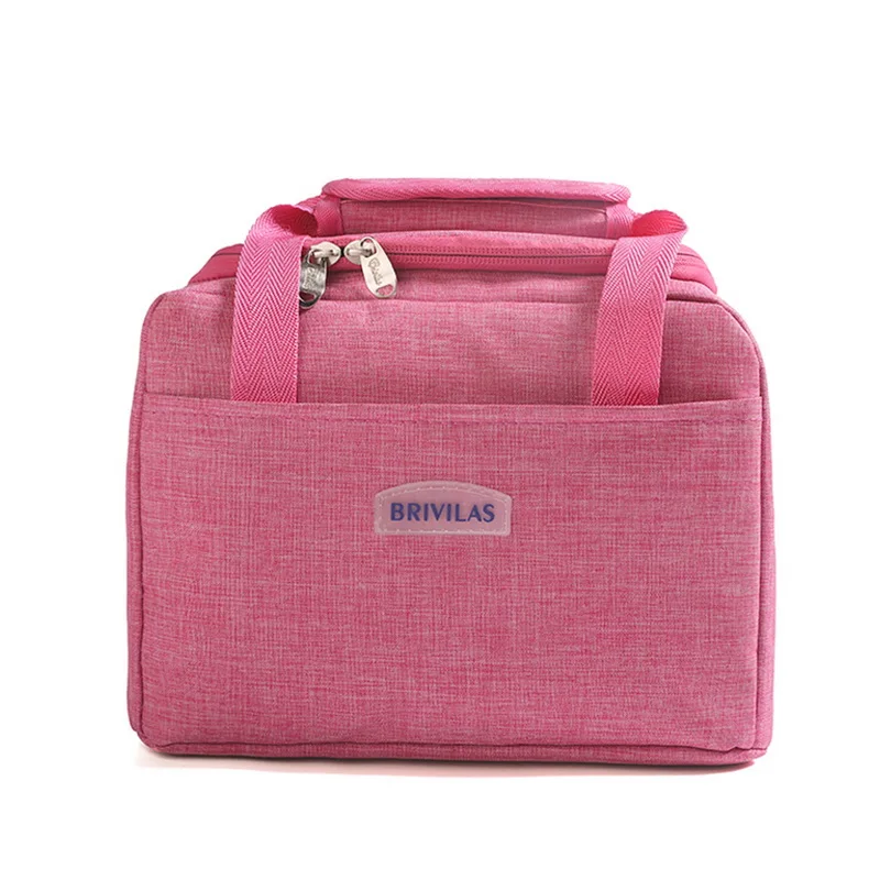 

Lunch Bag Square Bag Zipper Insulation Picnic Insulation Package Waterproof Food Fresh-keeping Convenient With Lunch Bag 2019