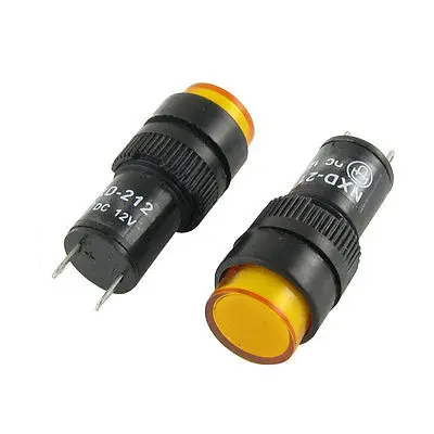 Желтый DC 12V 12mm сигнальная светового Индикатора лампы(мешок 10