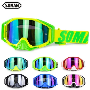 

Capacetes Para Moto Glasses Helmet Motorcycle PC Lens Goggles For Soman SM13 Motocross Goggles casco Moto Glasses