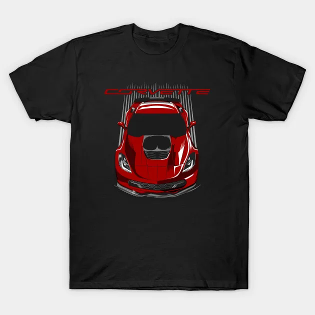 Мужская футболка Corvette C7 Z06 Длинная пляжная Красная женская | одежда