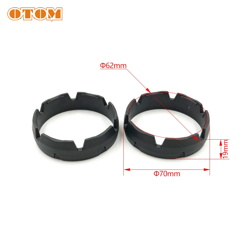 OTOM 2 색 오토바이 전방 충격 흡수 장치 내마모성 링 포크 마모 슬리브 보호 시트 포스트 클램프 KTM 용 고정 튜브 클립