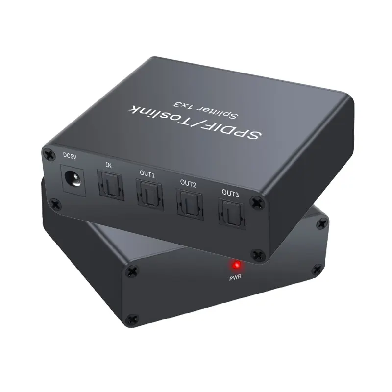 

1X3 Optical Switcher 3 way Spdif Toslink Optical Digital Audio Splitter One input 3 Outputs Switch Support Dolby-AC3 For HDTV