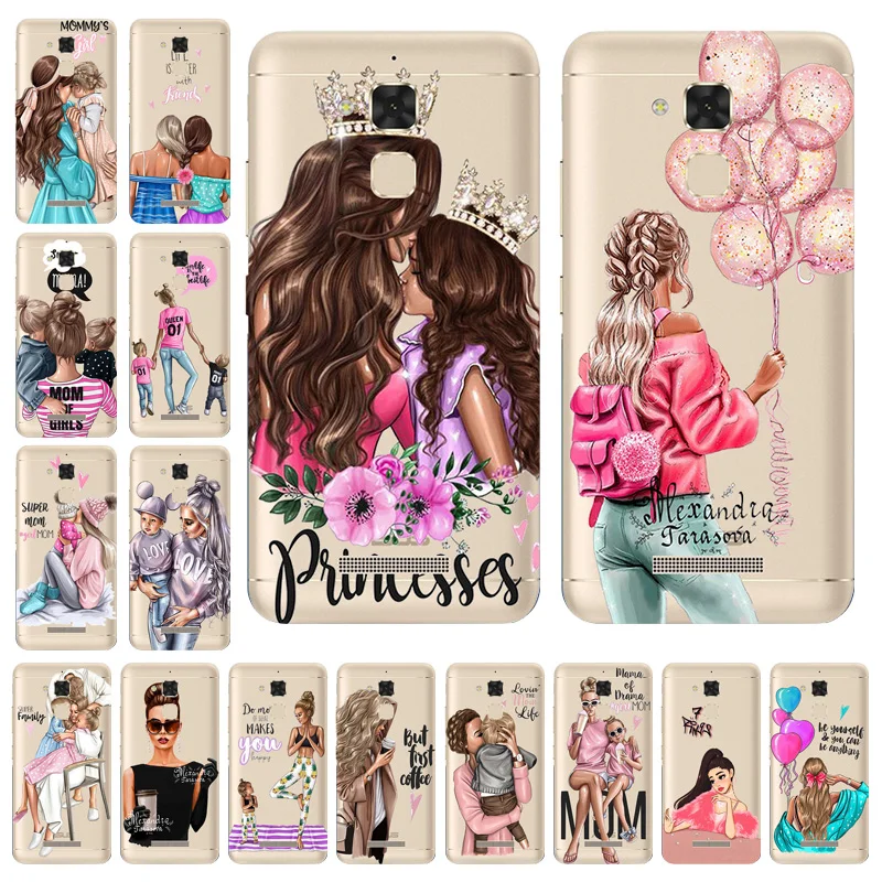 Модный чехол Super Mama Girl Baby для Asus Zenfone 3 Max ZC520TL X008D прозрачный силиконовый 5 2 дюйма |