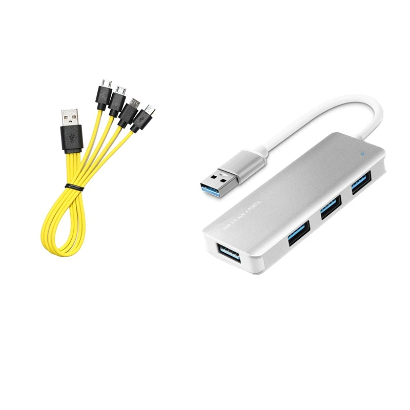 2 шт. 4 в 1 кабель для зарядки Micro-Usb аккумуляторная батарея и порта Usb 3 0