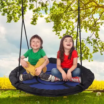 

40" Waterproof Saucer Web Swing Or Saucer Tree Swing - 360 Rotate - Attaches To Trees Or Existing Swing Sets
