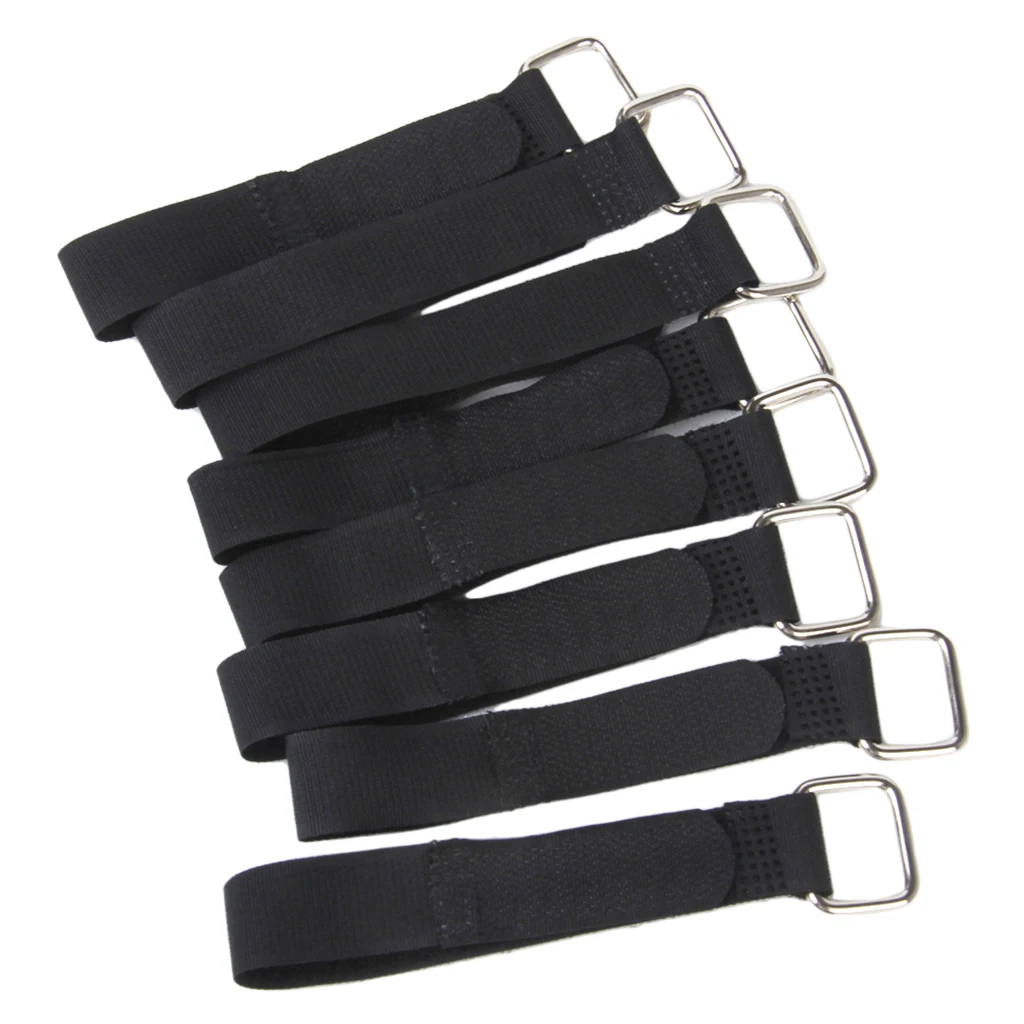 

10pcs NYLON Straps Hook & Loop Fastening Tape With Buckle Cable Ties Reusable