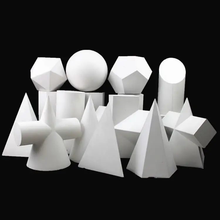 Plaster Statue Graphics Circle Teaching Model Combination shi gao ti Sketch Stereo Fine Art Four Sides Cone Geometry, 1