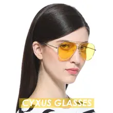 Cyxus Blue Light блокирующие компьютерные очки с желтыми стеклами для защиты глаз УФ большая металлическая оправа унисекс очки для мужчин/женщин 8805