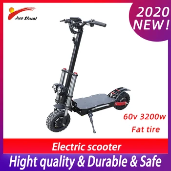 

60V3200W Fat tire 11inch Off Road Dual Motor Wheel Electric Scooter Foldable e scooter Powerful Adults Scooters Long Hoverboard