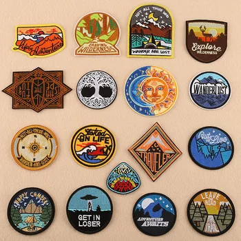 

Round cartoon popular embroidery iron badge accessories skull emblem adhesive clothes jeans shoes decoration patch fashion patch