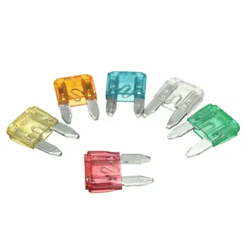

Car 12V In-line Mini Blade Fuse Holder With 5 10 15 20 25 30A Fuses