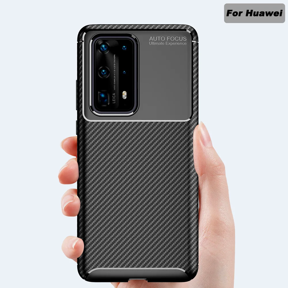 Чехол для Huawei Honor 10i Lite мягкая задняя крышка из углеродного волокна