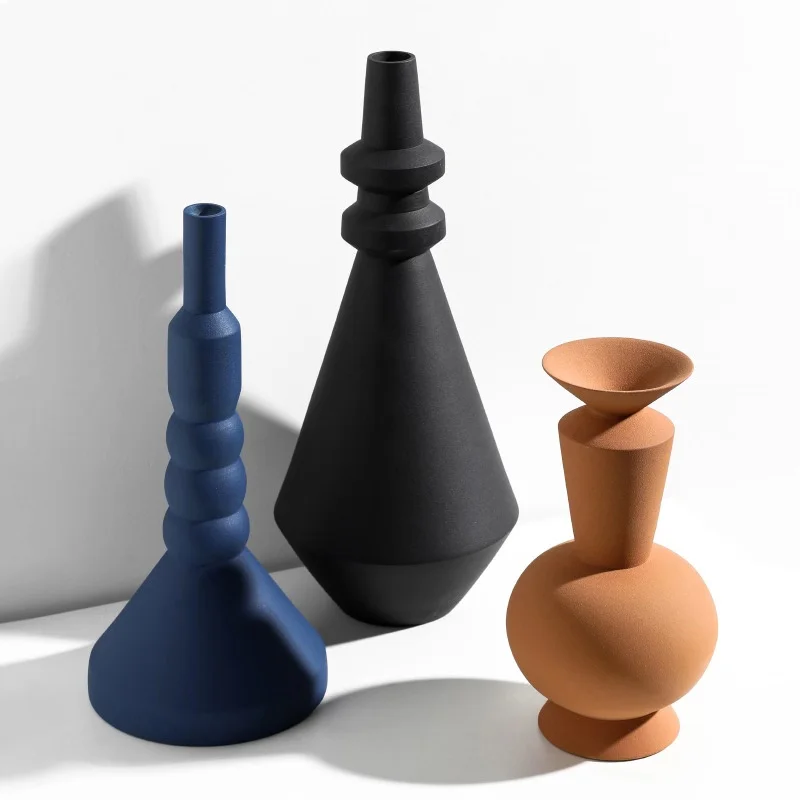 

Creative design simple modern sample decoration pieces Nordic ceramic vase living room soft decoration design