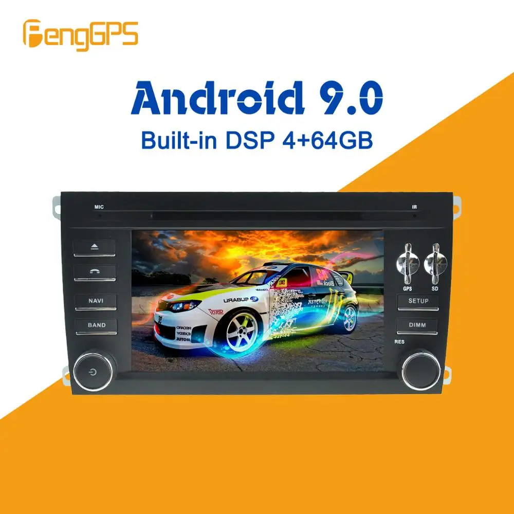 Android 9 0 4 + 64 Гб Встроенный DSP Автомобильный мультимедийный DVD плеер GPS радио для Porsche