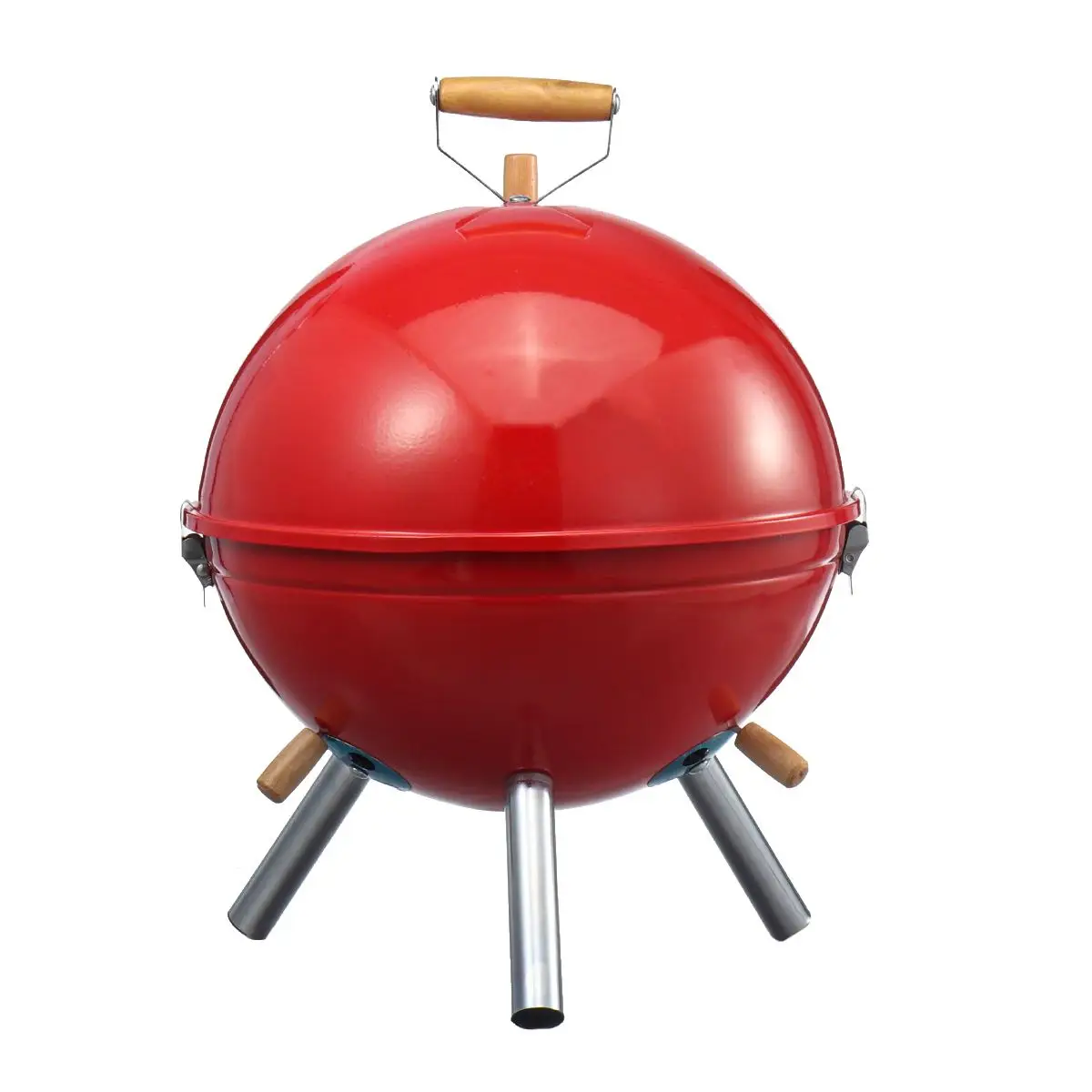 QIAOLI Enamel Charcoal Grill,Round Portable Small Barbecue Grill For