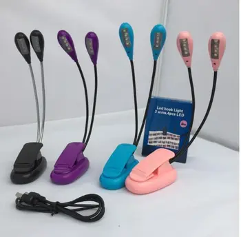 

Wholesale Battery/Charging 2Arms 8 Lights Style Led Eye-Protection Lights Clip Lamps Piano Lighting