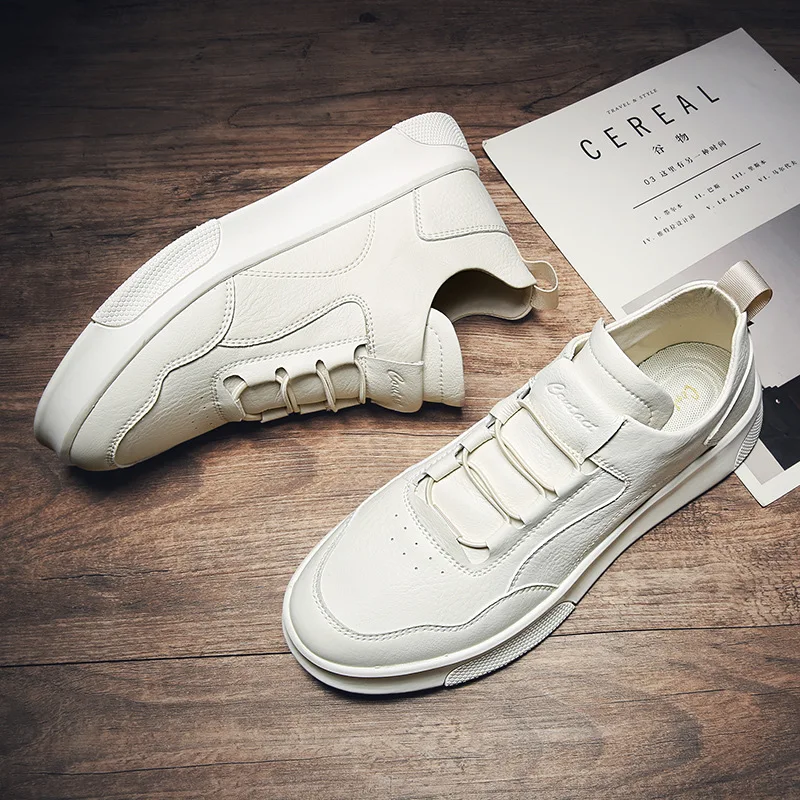 

Pure Pigment Plate Leisure Time Leather Shoes Male Trend Joker Four Seasons Soft Leather Male Shoe Wear-resisting Concise Plate