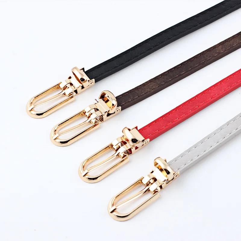 

Jeans square buckle belt female gold buckle jeans wild belt fashion students simple casual pants belt accessories off white belt