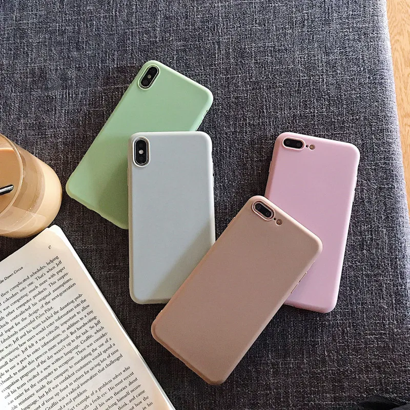 

Anti Drop Candy Color Phone Case Soft Touch Silicone Rubber Phone Case For iPhone XS MAX XR XS X 8P 7P 6P 8 7 6