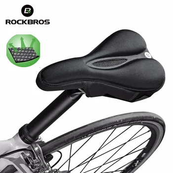 

ROCKBROS MTB Lycra+Sponge Bicycle Bike Cycling Saddle Soft Cushion Seat Match Hollow Saddle Cover Breathable Anti-Slip 2 Size