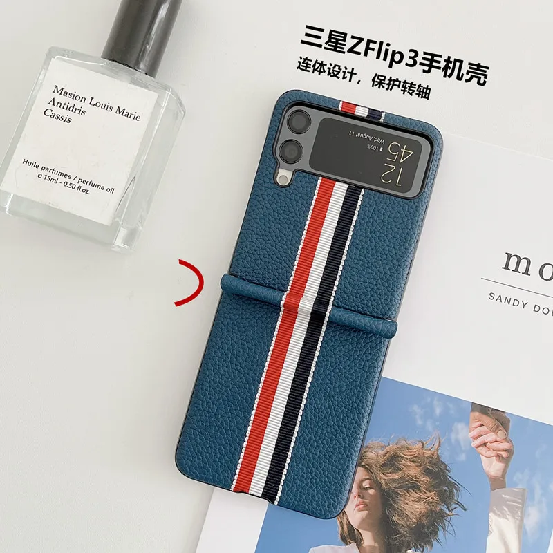 Lychee Pattern Luxury Leather Fold Case - Anti-Knock Design