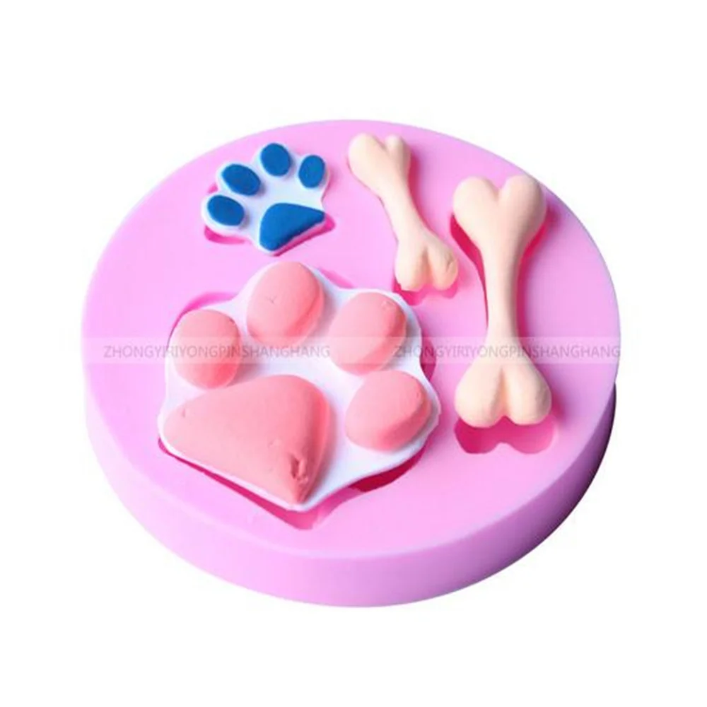 

Cake Decoration Large&Small Cute Dog Paws&Bones Chocolate Liquid Silicone Pastry mould Pudding Ice Cube Soap Molds