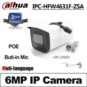 

IPC-HFW4631F-ZSA 6MP IP camera POE H.265/H.264 IR 60m Bullet 2.7-13.5mm varifocal lens Mic SD card slot DAHUA Security Camera