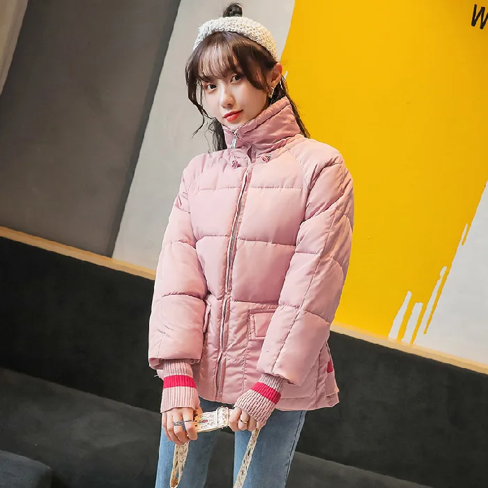 

01 X Photo Shoot 19 New Style Autumn & Winter down Jacket Women's Short Loose-Fit Super Fire INS Cotton-padded Clothes Fashion S