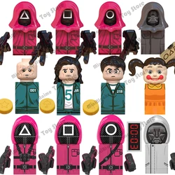 WM6131 KF6149 KDL808 – jeu de calmar, blocs de construction en briques, Mini figurines d'action, séries têtes, jouets d'assemblage éducatifs pour enfants, cadeaux 