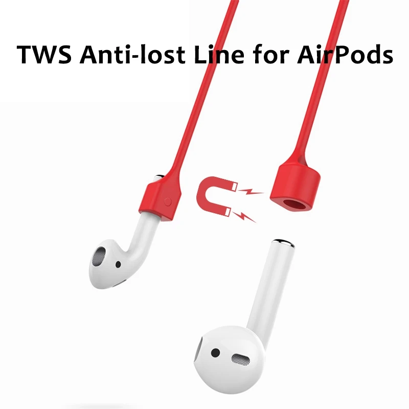 2 шт. универсальные TWS беспроводные наушники для Airpods анти-потеря линии магнитной