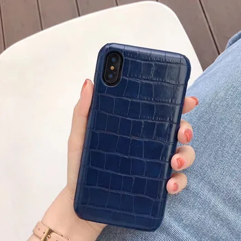 

Fashion Business High-end Crocodile Leather Case for iphone XS Max XS XR X 6 6S 7 8Plus Cover