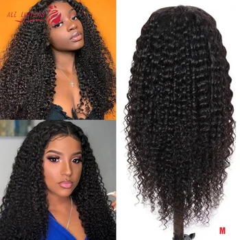 

Deep Wave Lace Front Human Hair Wigs Frontal Human Hair 13x4 Lace Front Wig 180% Brazilian Remy Pre Plucked Lace for Women 10-30
