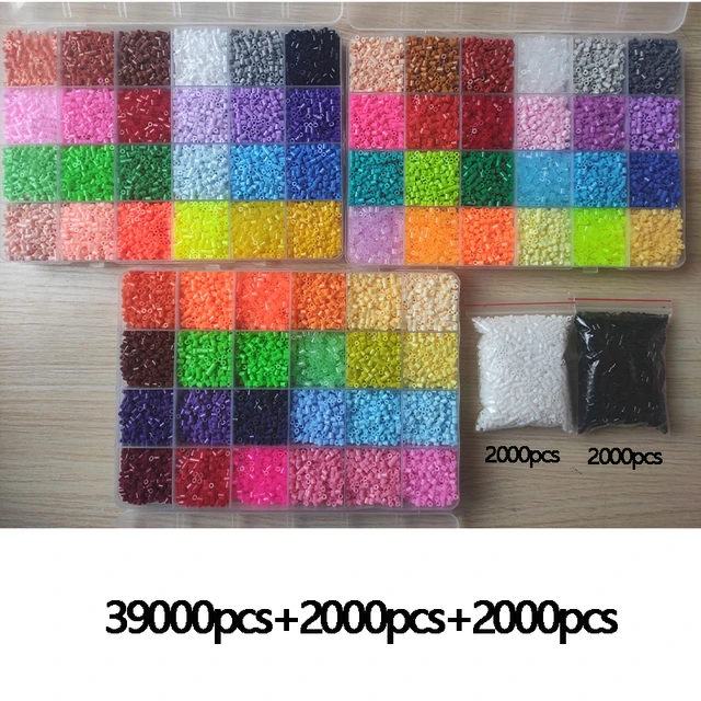 Black+white 2.6mm Hama Beads 72 Colors For Choose Kids Education