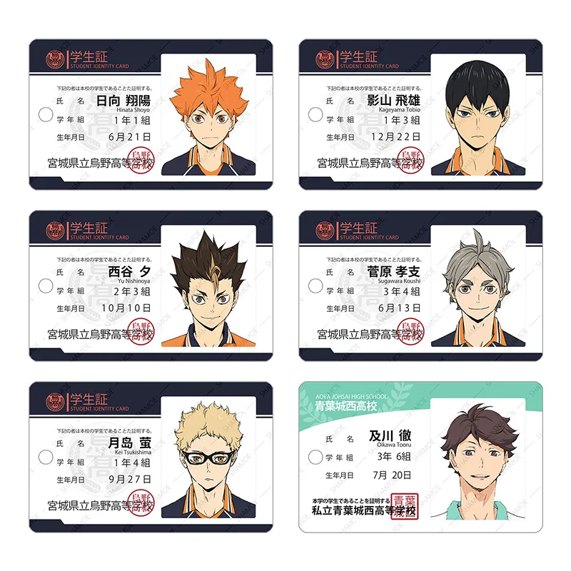 Anime Haikyuu Kei Tsukishima Hinata Shoyo Shinsuke Kita Card Case Cover Student Id Bus Bank Card Holder Keychain Pendant Toy Anime Costumes Aliexpress