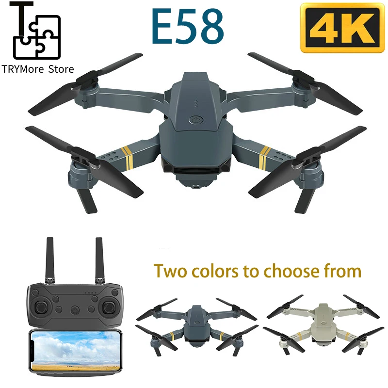 

Hot Selling E58 Drone Wifi Fpv Rc Foldable quadcopter Vehicle Model Toy Wide angle camera Photo Remote Control Toy For Kids