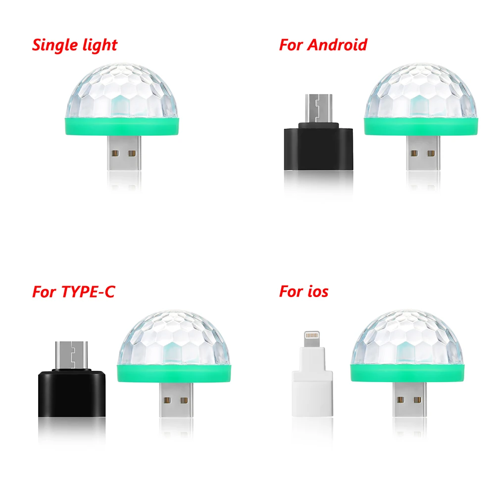 Moon light светодиодный USB музыкальный волшебный шар мобильный телефон DJ хрустальный