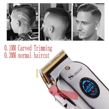 

SURKER SK-807B Electric Clipper Oil Head Hair Clipper In-Line High Power Mute Hair Clipper Men 'S Hair Cutting Kit
