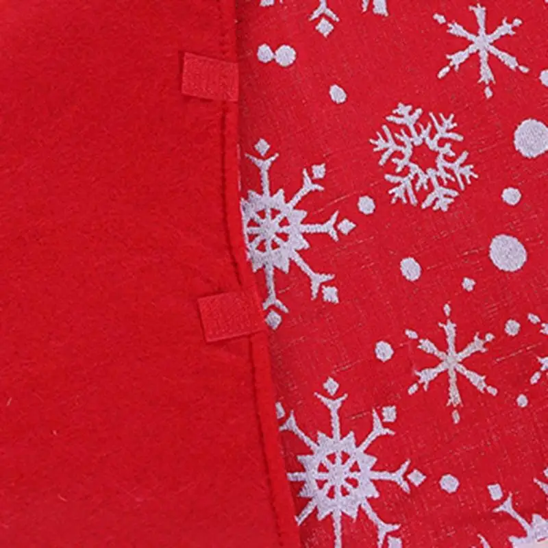 Soft Red Christmas Tree Skirts Round Plush Cloth Lace Velcro Apron Blanket Mat Cover Home Party Decorative Supplies