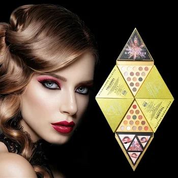 

Golden Triangle Earth Color Matte Pearlescent 30 Color Eyeshadow Palette Multicolor Waterproof Easy Color Makeup W1