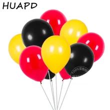 15 шт./лот 1" латексные шары/вечерние шары с Микки Маусом/черные желтые и красные шары/украшения для детского дня рождения