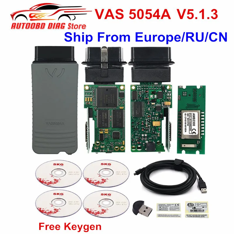

Original VAS5054 OKI Full Chip Keygen VAS5054A Bluetooth AMB2300 ODIS V5.1.3 VAS 5054A Support UDS Protocol OBD2 Diagnostic Tool