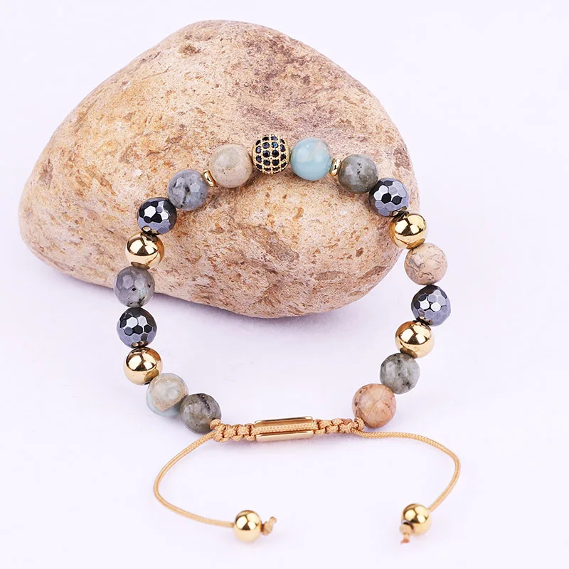 New Fashion Women Bracelet High Quality Natural Stone CZ Ball Handmade Friendship Beads Bracelets Women - Image 6