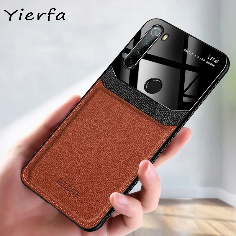 

Xiaomi Redmi Note 8T Case PU Leather Plexiglass Silicone Shockproof Bumper Phone Case Xiomi Redmi Note 8 Plus Note8 Back Cover