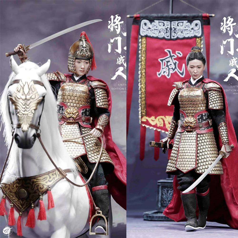 

EX020 1/6 Full Set Ancient Chinese Heroes Mrs Qi Lady General Mu Guiying Takes Command 12'' Action Figure Model for Fans Gift