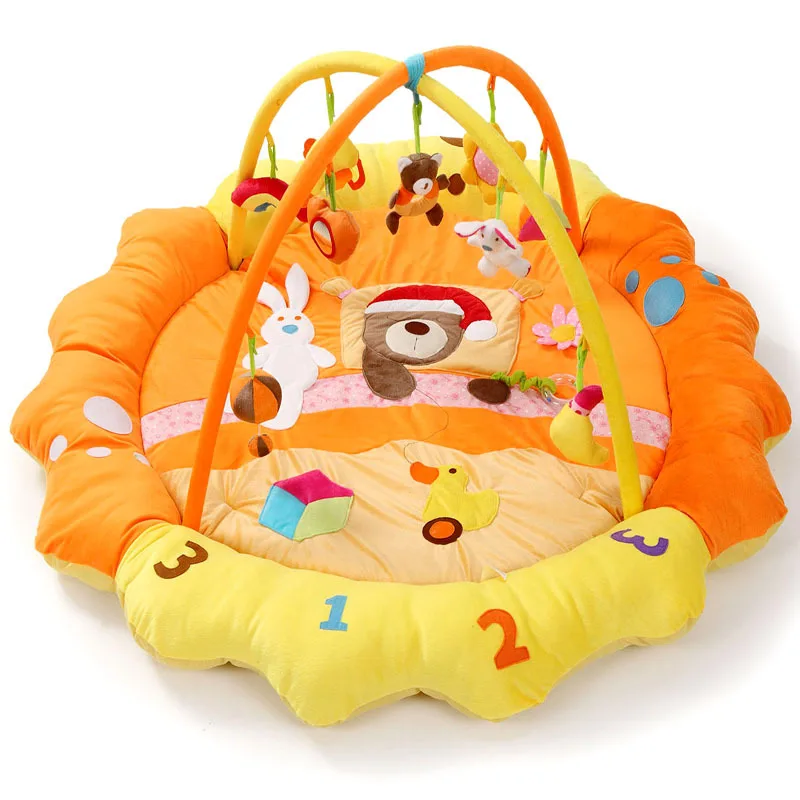 

Baby Game Blanket Four Colors Baby Bear Crawl Pad Holder Fitness Rack Game Mat Music Toy Baby Crawling Blanket