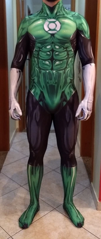 

New Green Superhero Costume 3D Print Spandex Cosplay Zentai Suit Green Superhero Tight Bodysuit with Mask