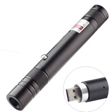 Pointeur Laser vert USB haute puissance, batterie intégrée, visée Laser rouge 10000m 5mw, mise au point réglable, lasers 303, gravure de stylo