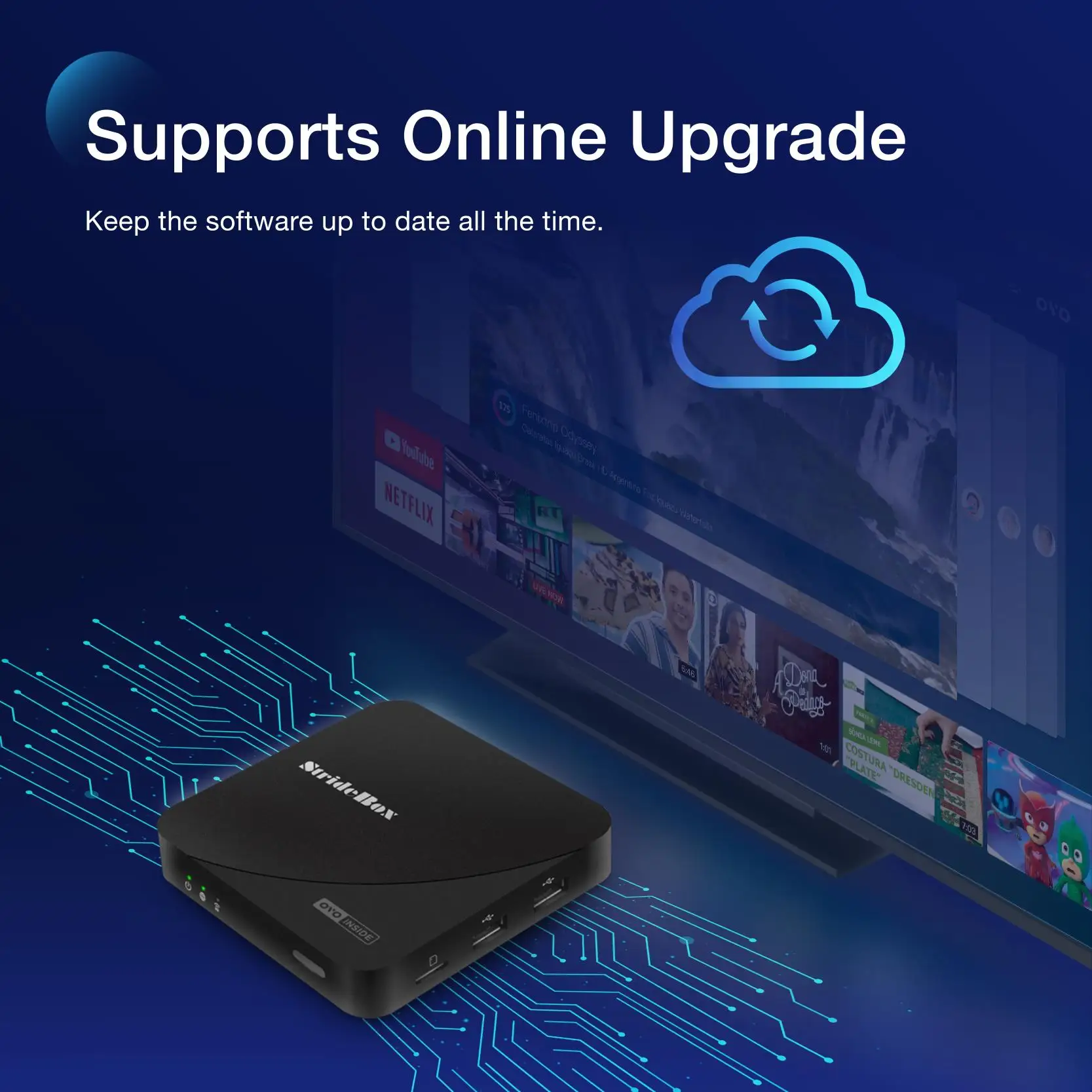Ai-powered телеприставка потоковое видео устройство 2G+ 16G Bluetooth 4,0 многопользовательский Android tv видео потоковое обслуживание поддержка онлайн-обновление