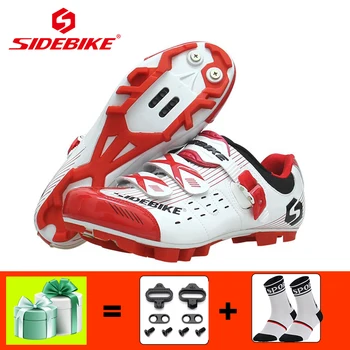 

SIDEBIKE Cycling Shoes women men zapatos mtb mujer Mountain Bike Sneakers Breathable Self-locking Nylon Sole SPD triathlon shoes