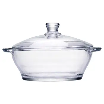 

Glass Soup Pot Large Capacity Binain Amber Steamer Microwave Heat-resistant Multifunctional Glass Crystal Household Transparent